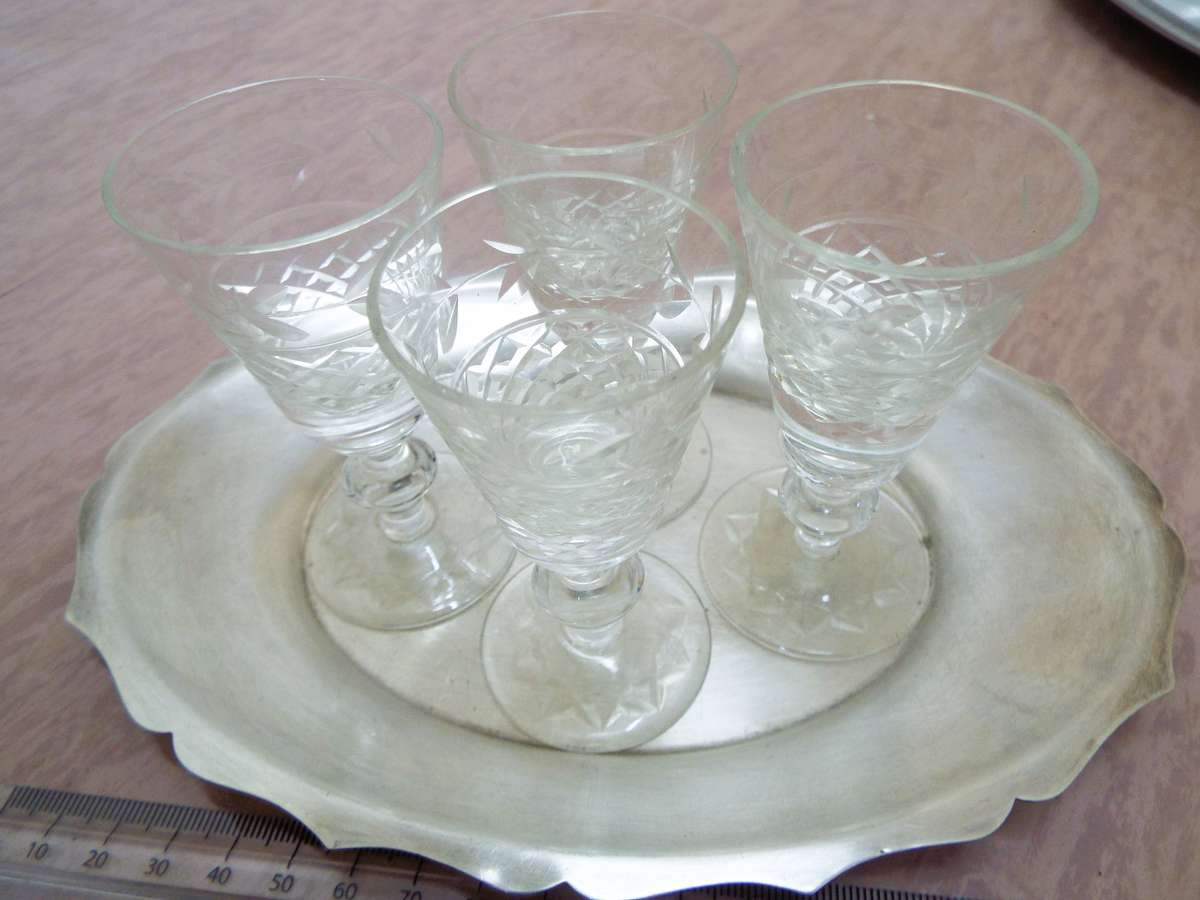 vintage ,,Nice lot of 5 items  crystal glass