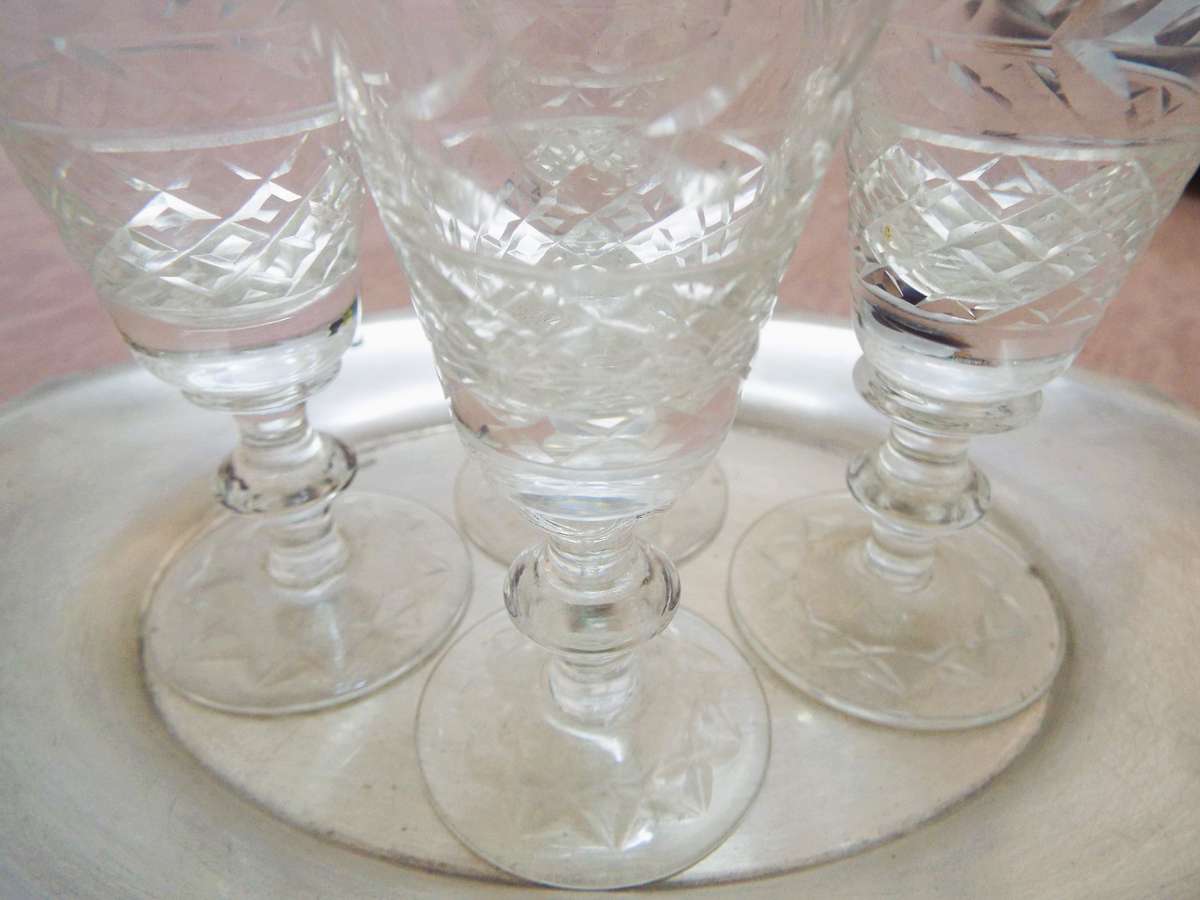 vintage ,,Nice lot of 5 items  crystal glass