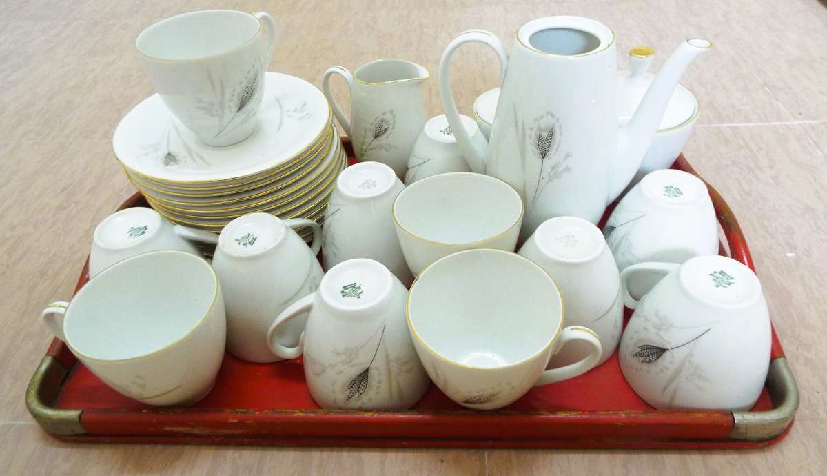 vintage ,,Hartel Jaob Rare German Bavaria , lot of 28 items   12 tea cups and 12 sources as 1 lot