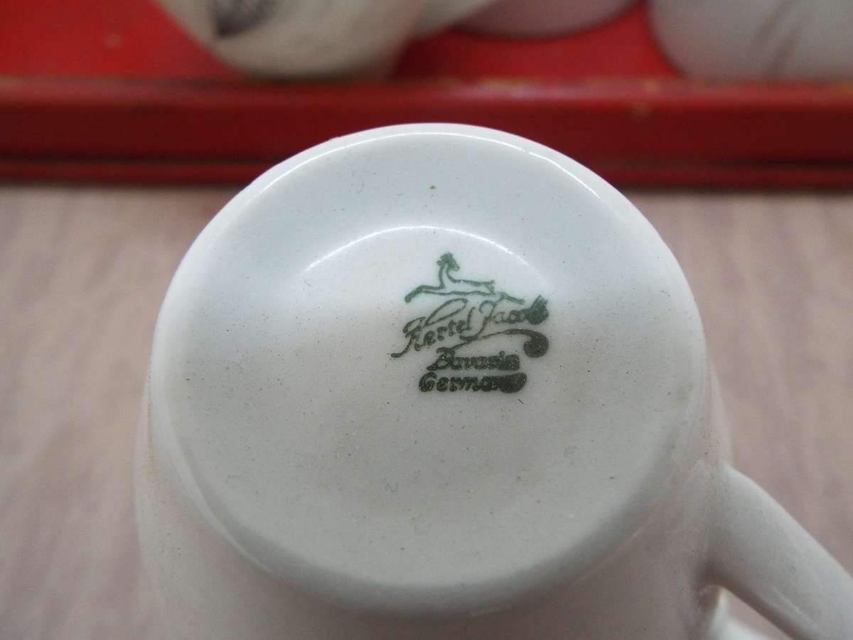 vintage ,,Hartel Jaob Rare German Bavaria , lot of 28 items   12 tea cups and 12 sources as 1 lot