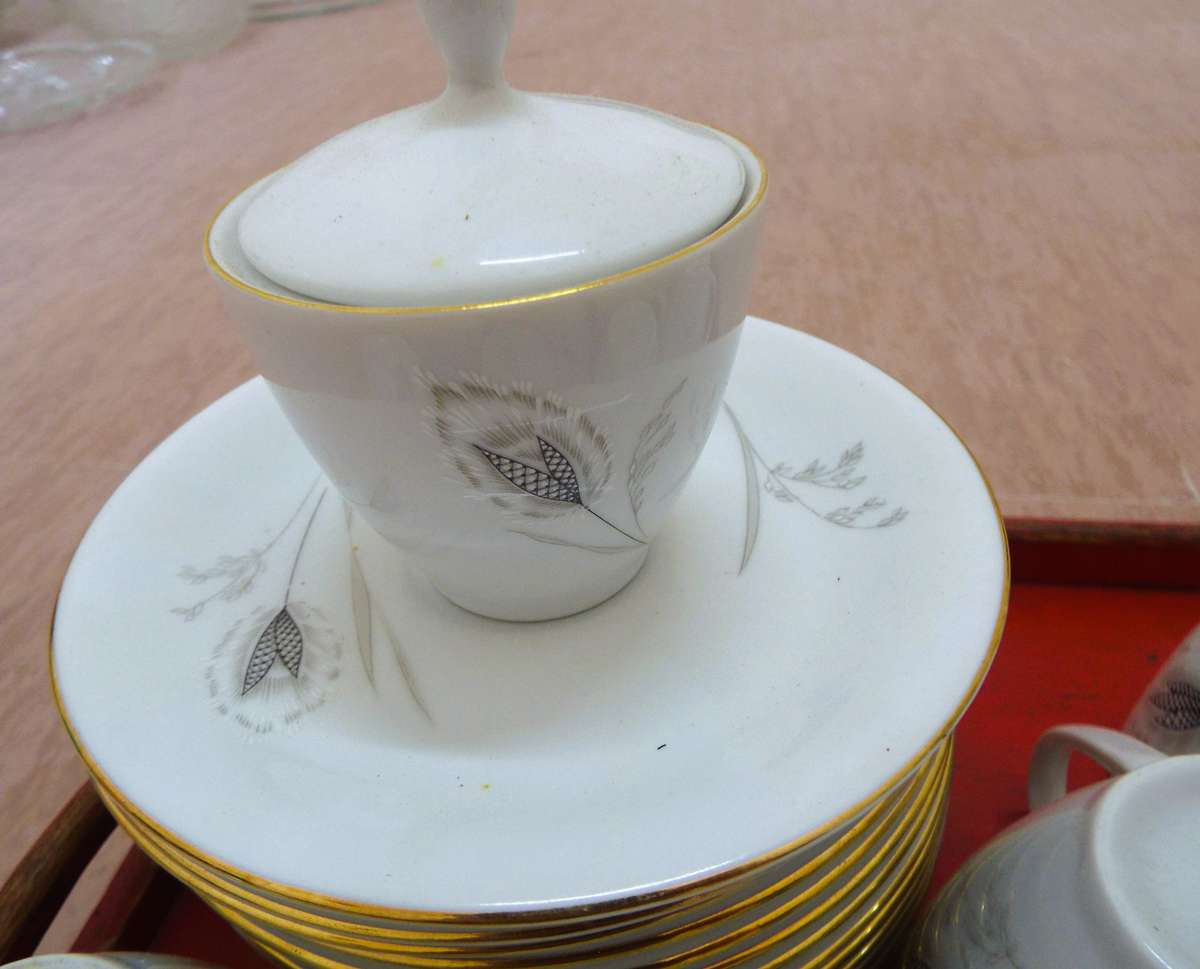 vintage ,,Hartel Jaob Rare German Bavaria , lot of 28 items   12 tea cups and 12 sources as 1 lot