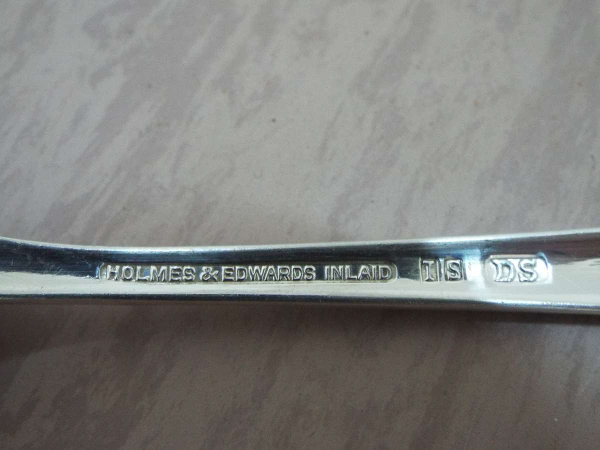 vintage ,,6 x Holmes & Edwards Silver Inlaid Teaspoons -