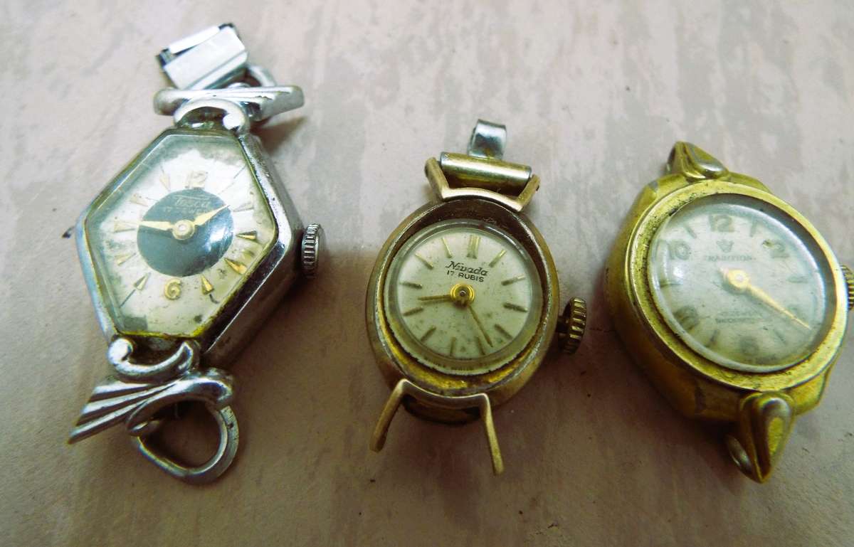 5 x old lady's watches as 1 lot