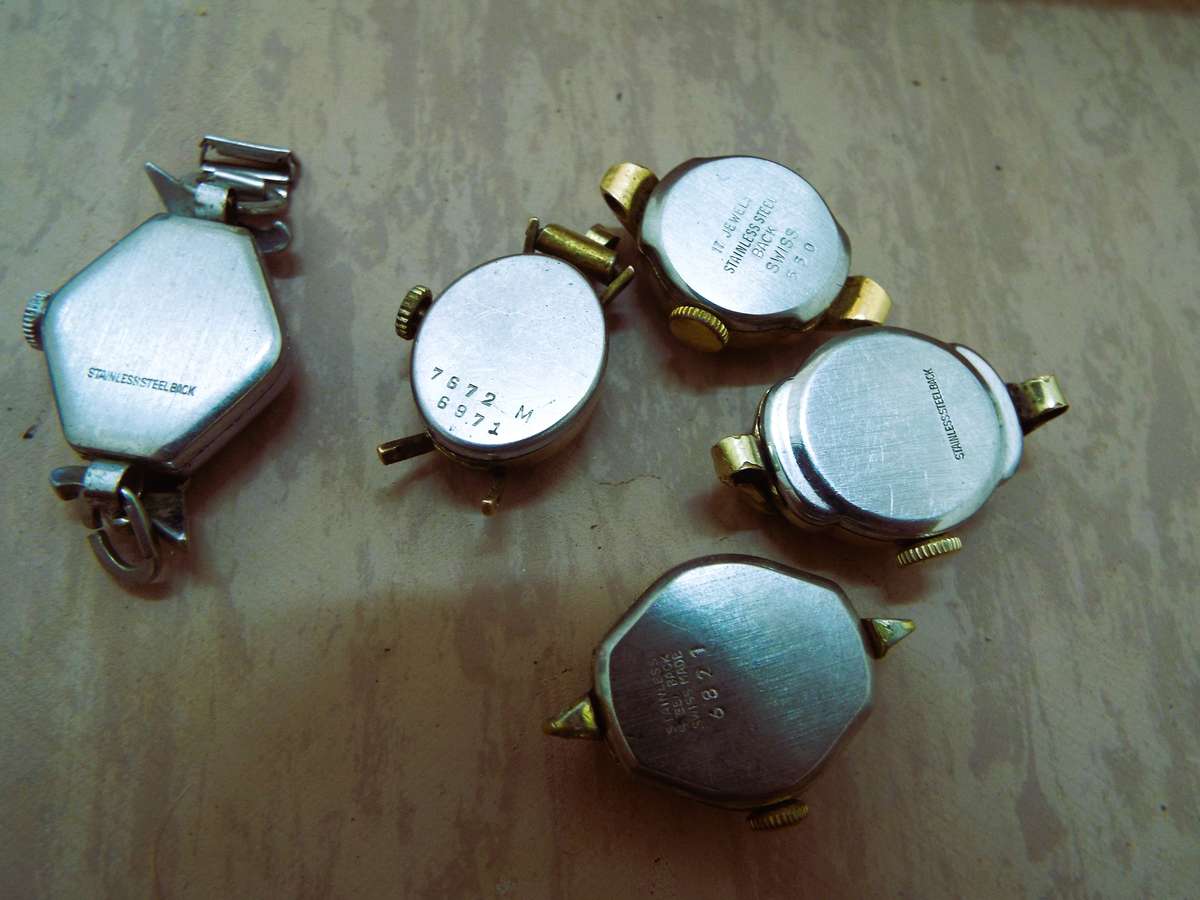 5 x old lady's watches as 1 lot