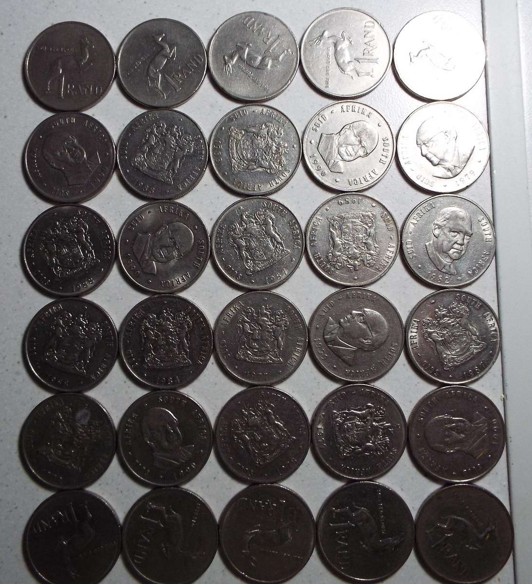 30 X MIX R1 COINS AS 1 LOT