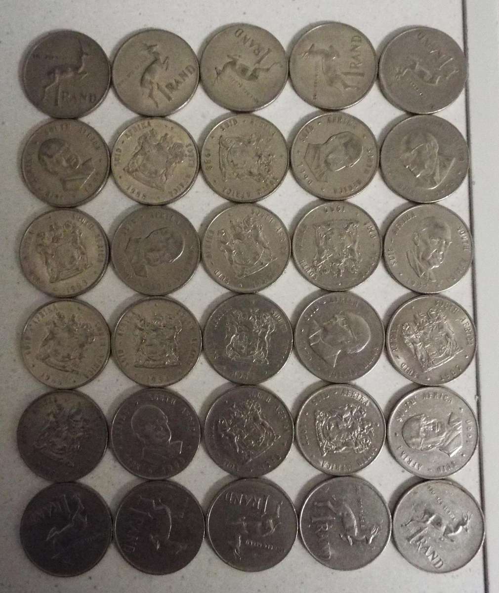 30 X MIX R1 COINS AS 1 LOT
