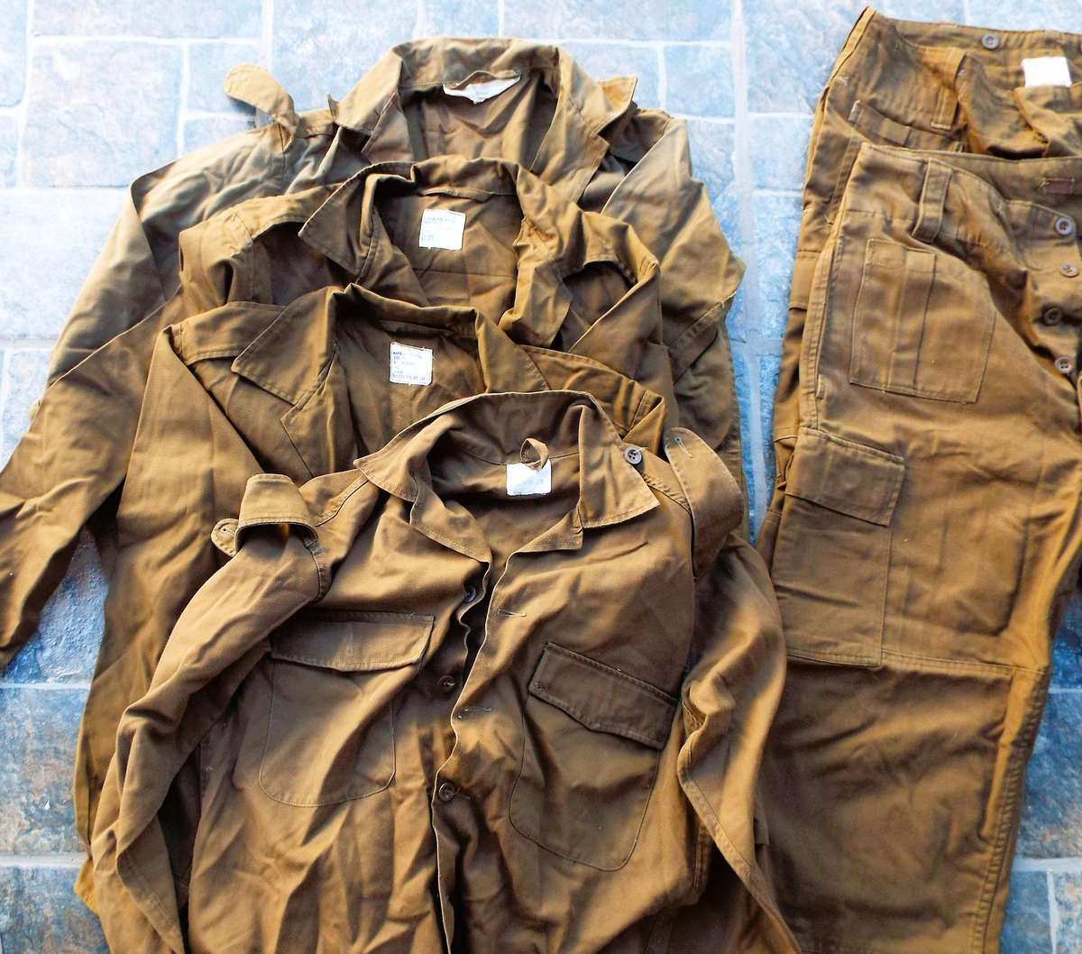 old SADF bag with lots of browns 1971 and 1982  as 1 lot