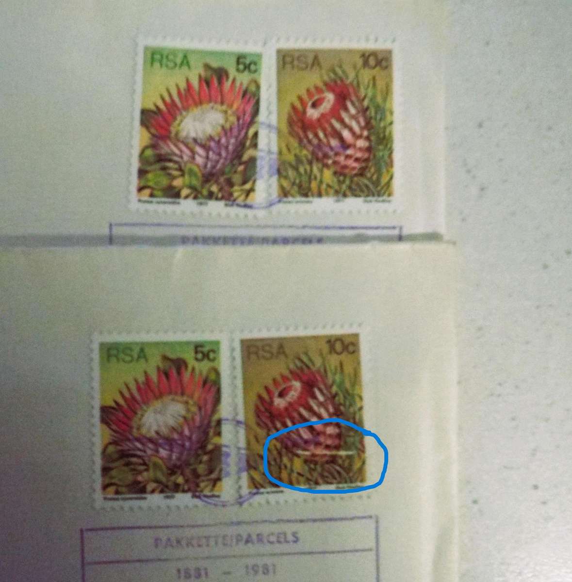 1977 10c stamp error on FDC