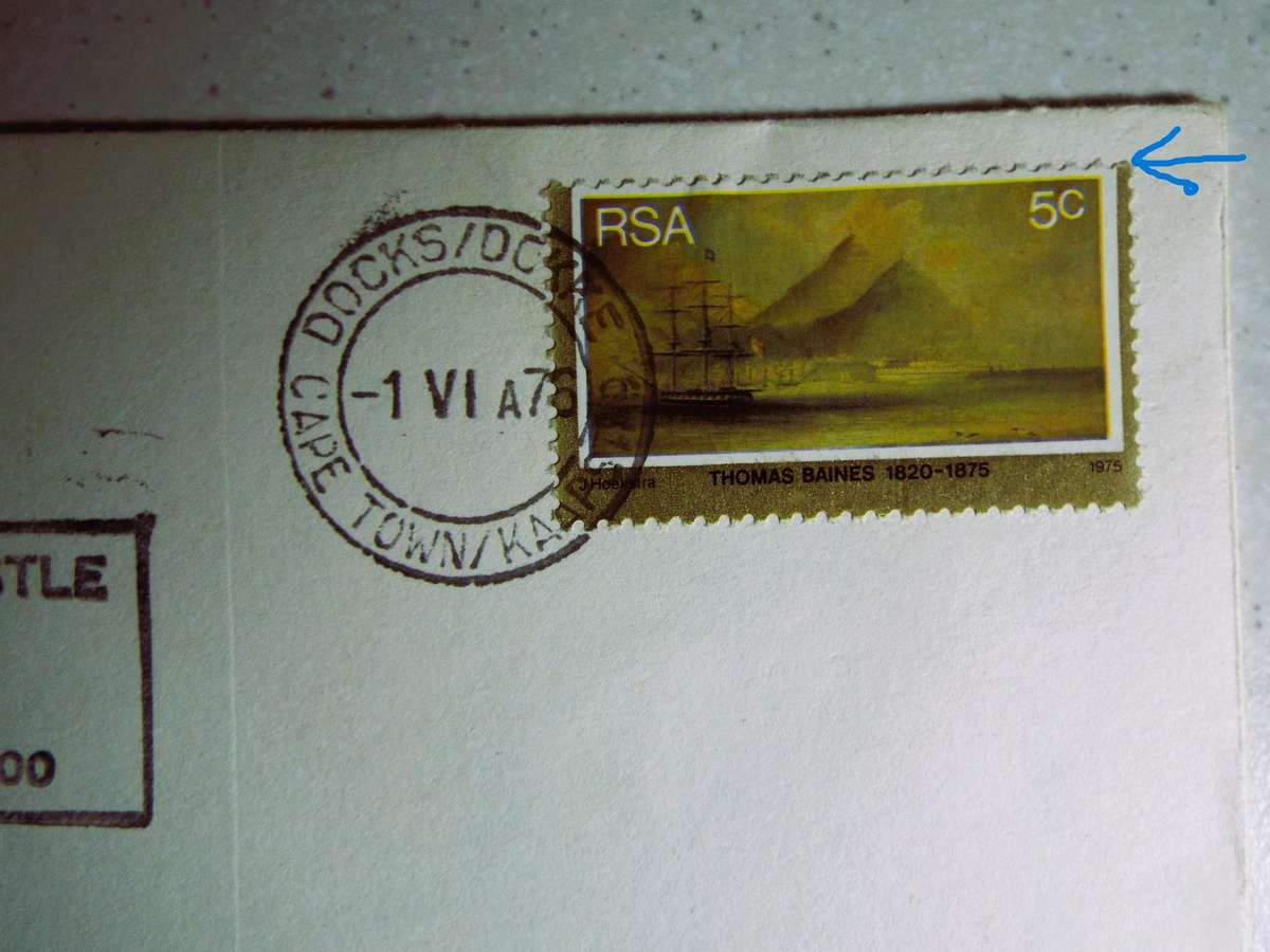 1975 5c stamp error on FDC
