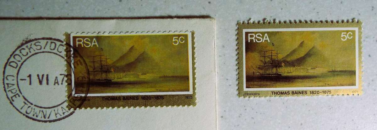 1975 5c stamp error on FDC