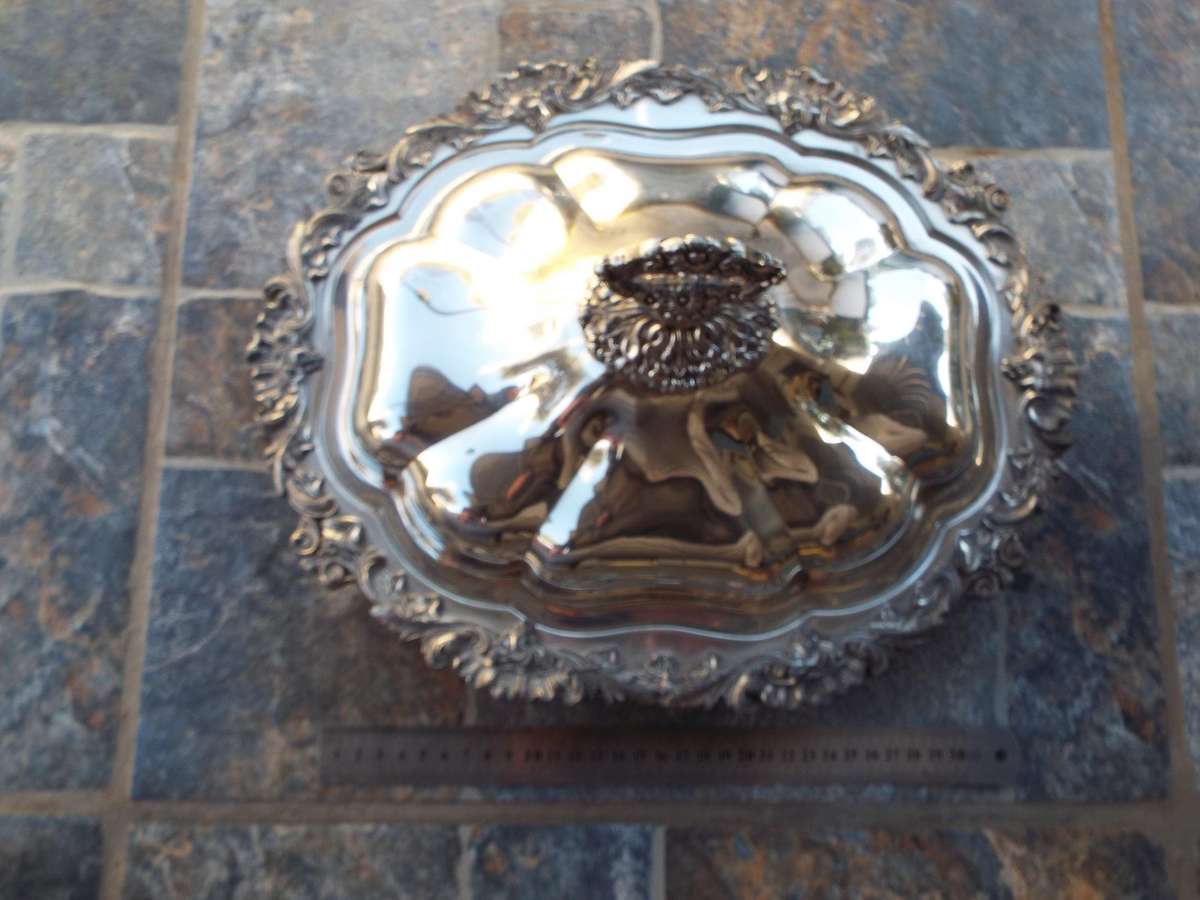 large silver plated dish /tureen