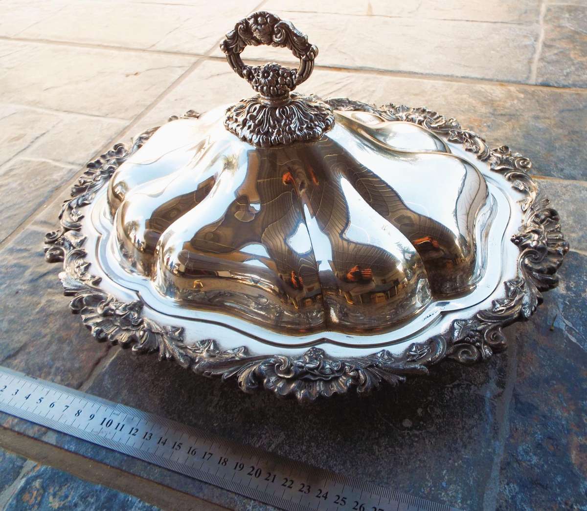 large silver plated dish /tureen