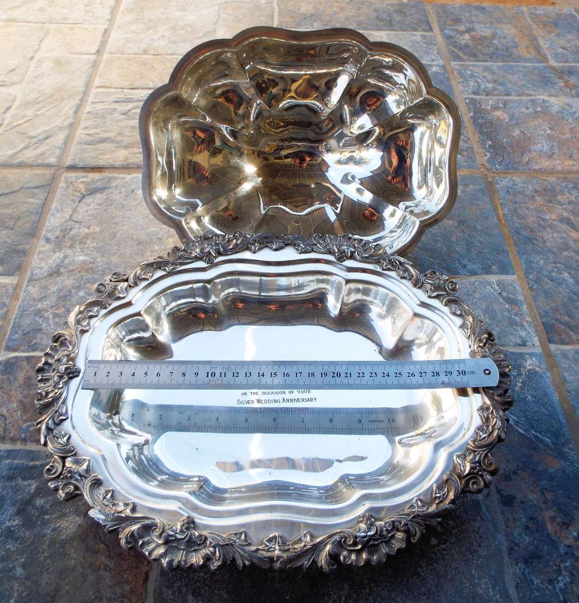 large silver plated dish /tureen