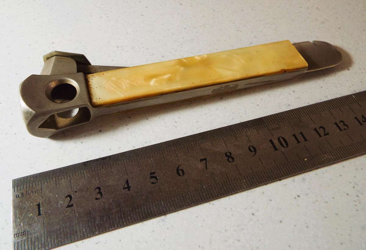 Vintage cigar cutter ,Germany Solingen ,mother of pearl handle