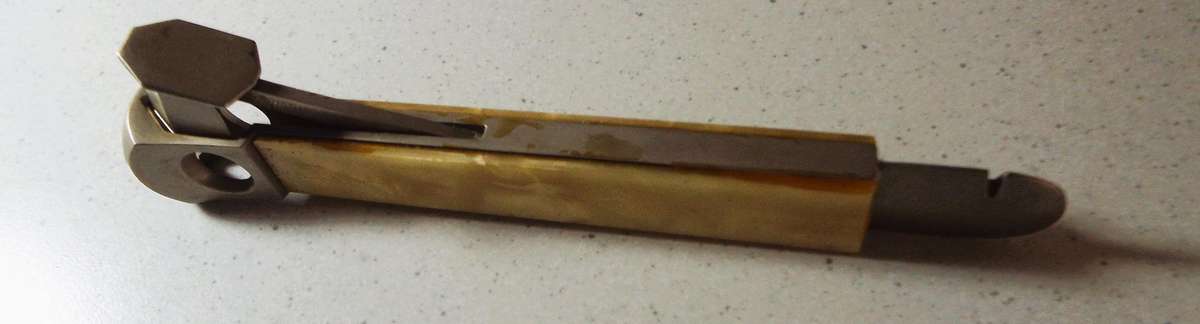 Vintage cigar cutter ,Germany Solingen ,mother of pearl handle