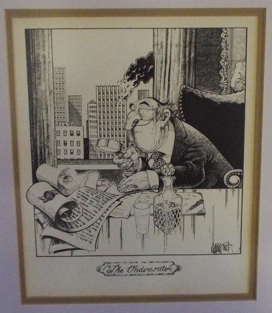 2 x Cartoon Art, Well Framed, Matted and Framed