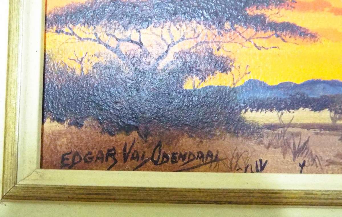 Investment Art: Oil on Board by Edgar Valentine Odendaal