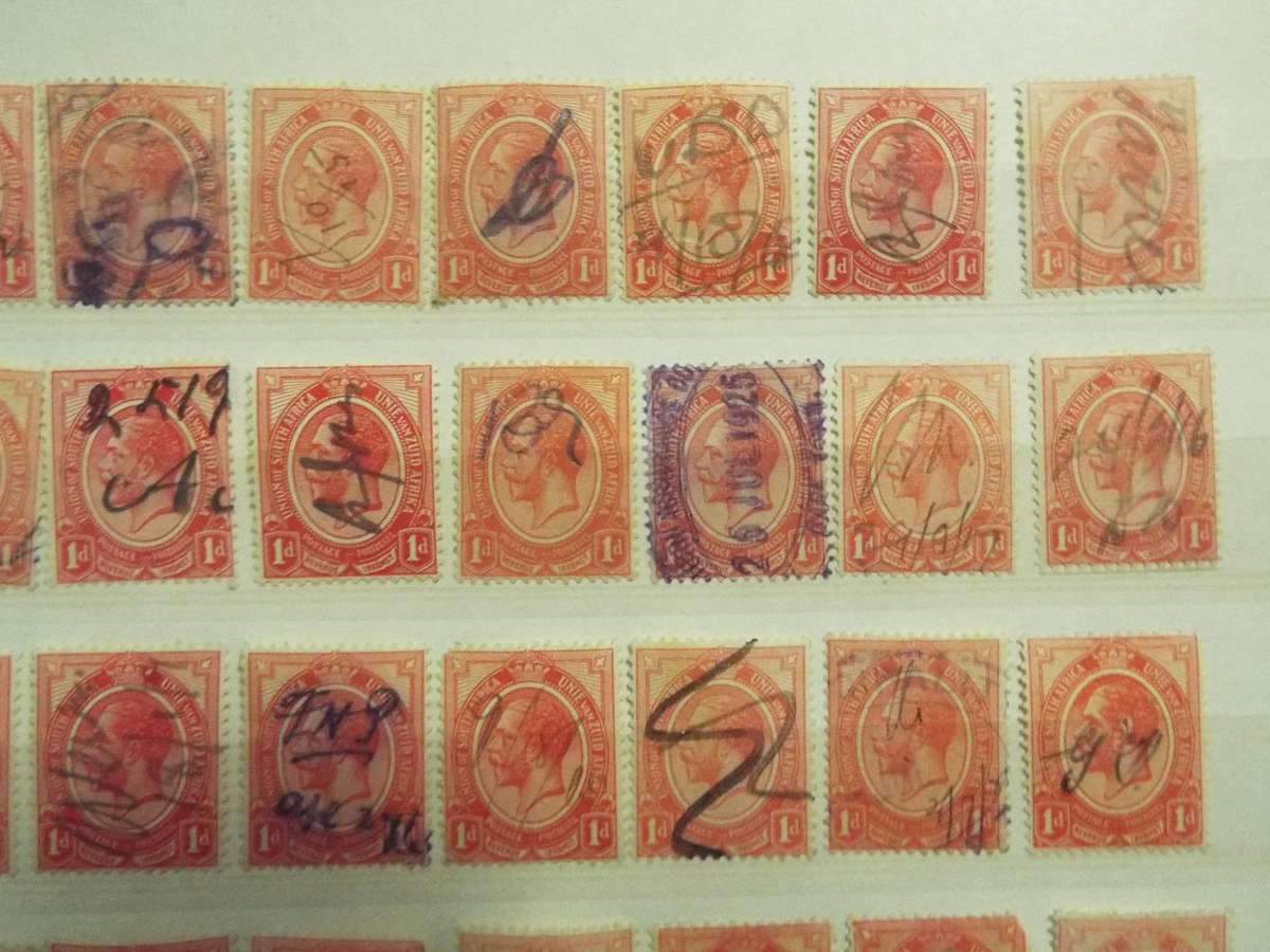 B1  ,,,65 yes 65 SOUTH AFRICA - UNION OF SOUTH AFRICA - KING GEORGE USED REVENUE 1D STAMPs