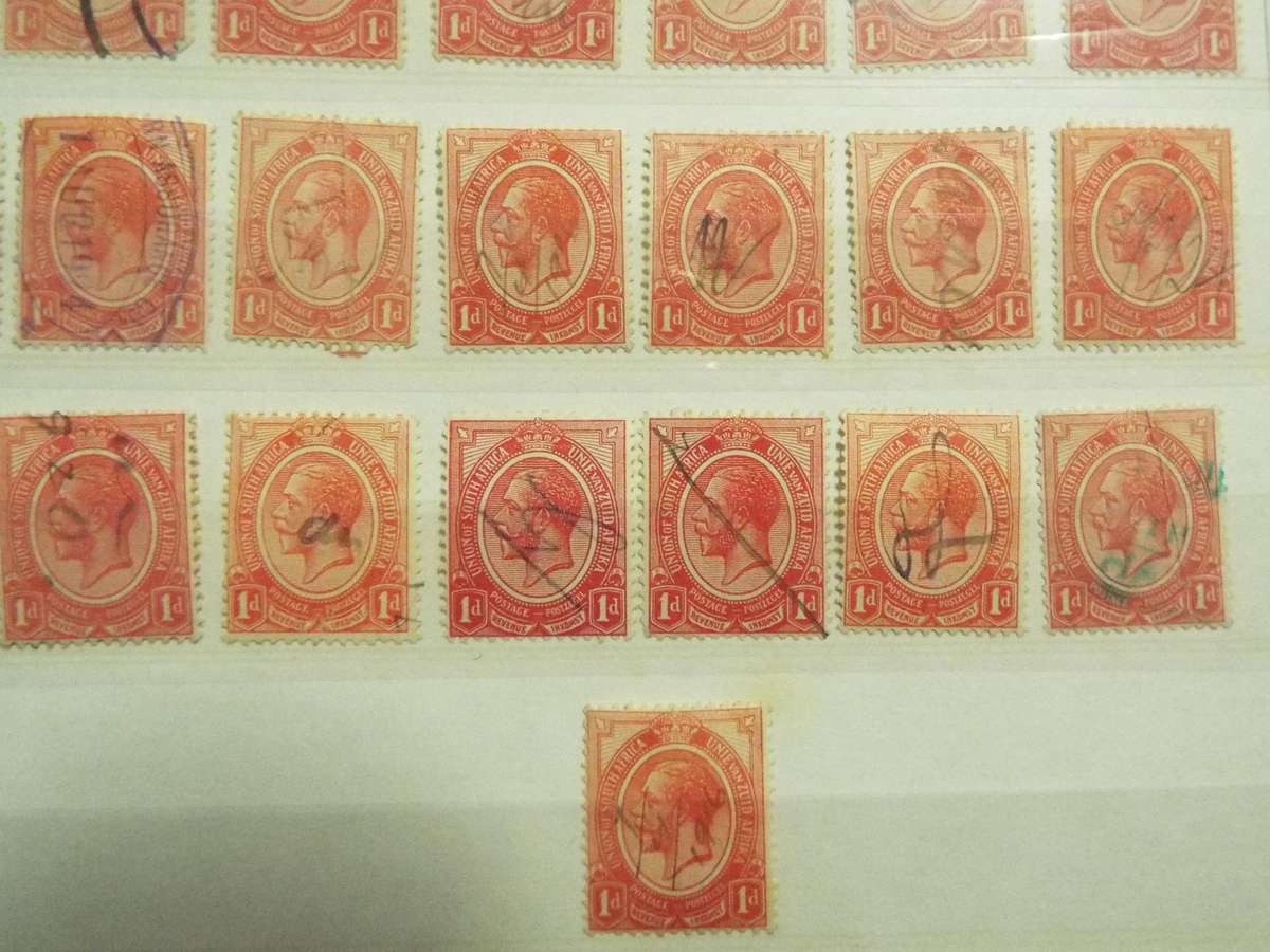 B1  ,,,65 yes 65 SOUTH AFRICA - UNION OF SOUTH AFRICA - KING GEORGE USED REVENUE 1D STAMPs