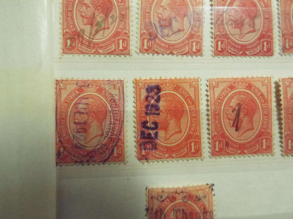 B1  ,,,65 yes 65 SOUTH AFRICA - UNION OF SOUTH AFRICA - KING GEORGE USED REVENUE 1D STAMPs