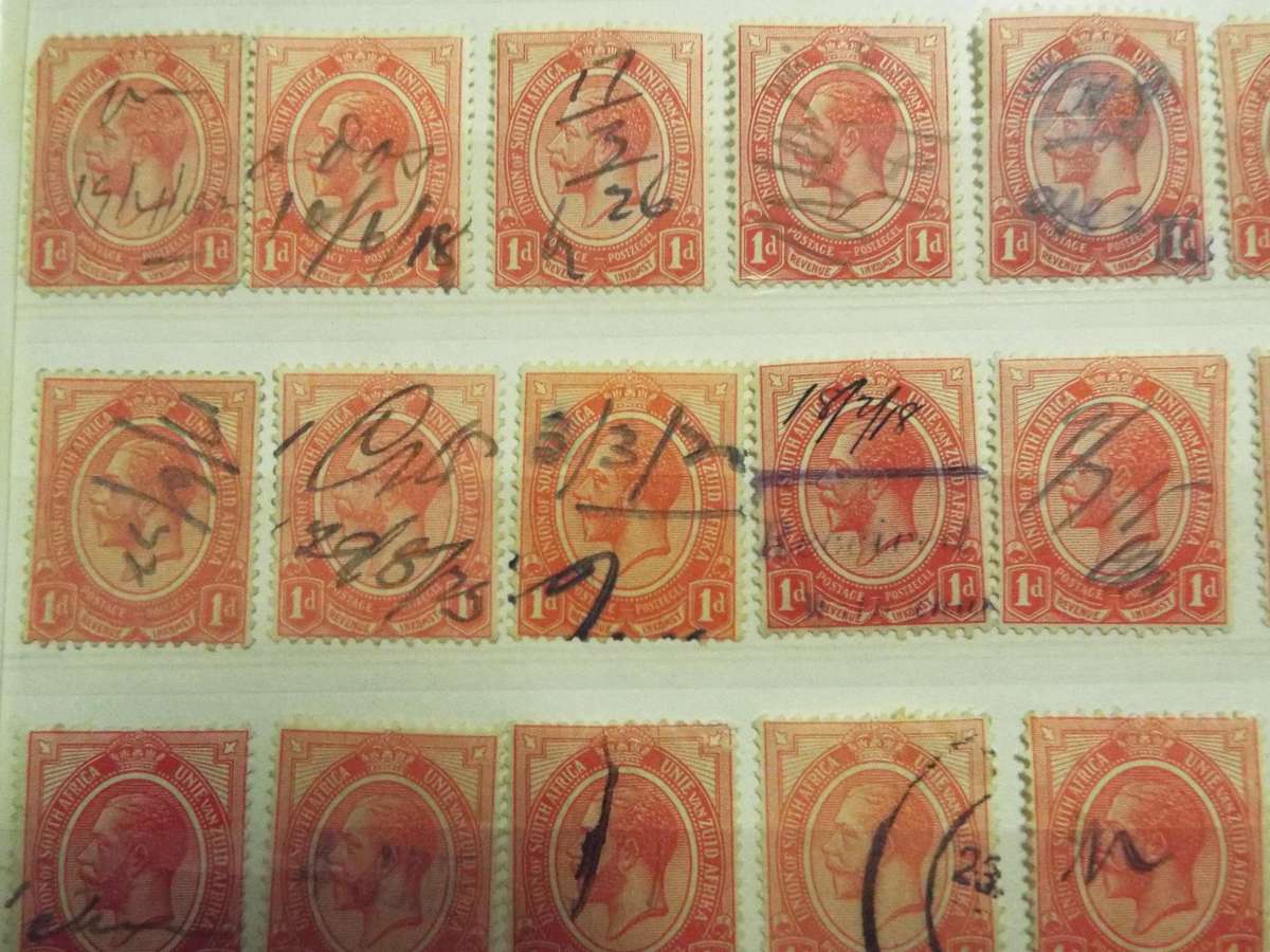 B1  ,,,65 yes 65 SOUTH AFRICA - UNION OF SOUTH AFRICA - KING GEORGE USED REVENUE 1D STAMPs