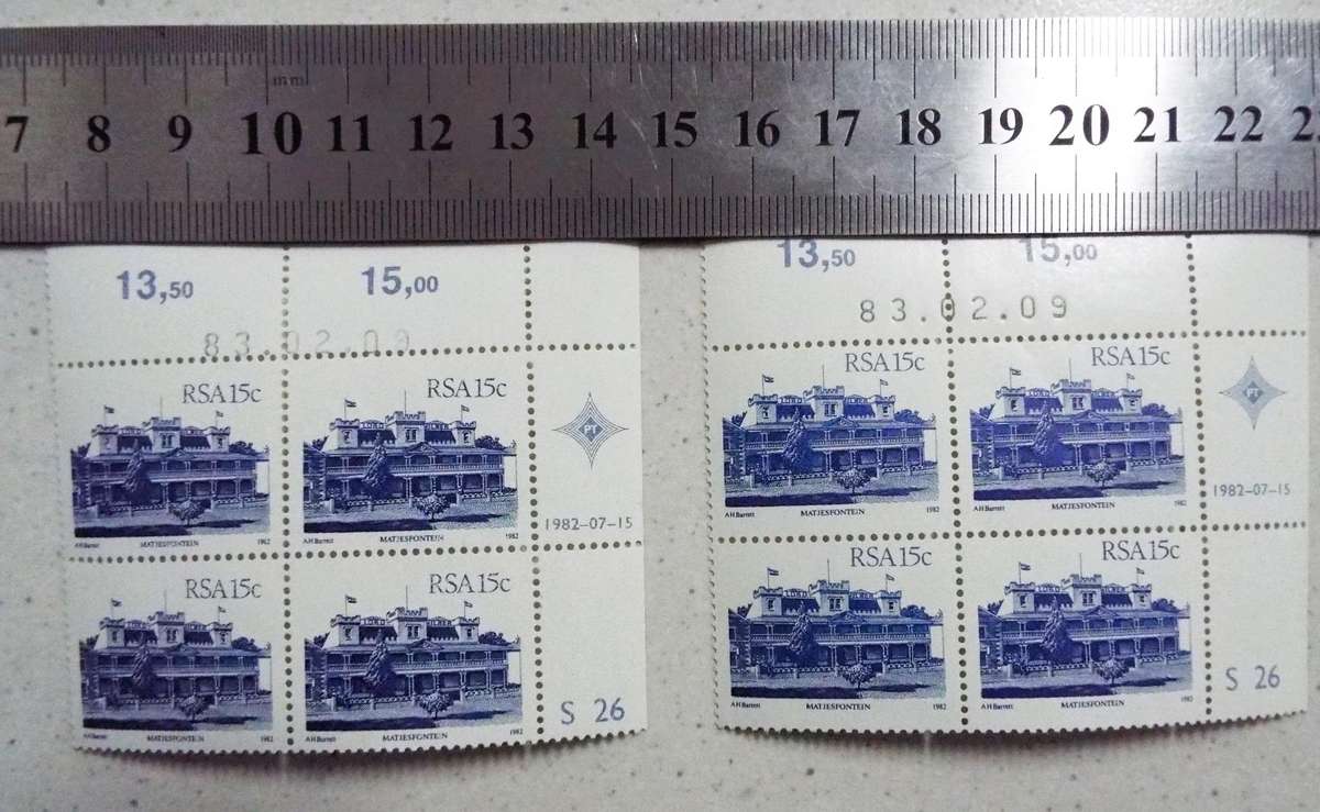 2 different blocks same date,,  1983 -  Definitive Issue,,, Architecture Control Block,,,