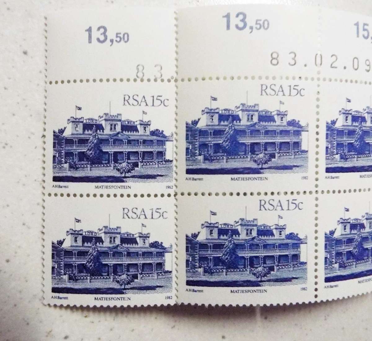 2 different blocks same date,,  1983 -  Definitive Issue,,, Architecture Control Block,,,