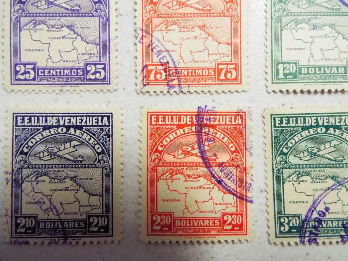 VENEZUELAN AIRMAIL STAMPS (LARGE SET )