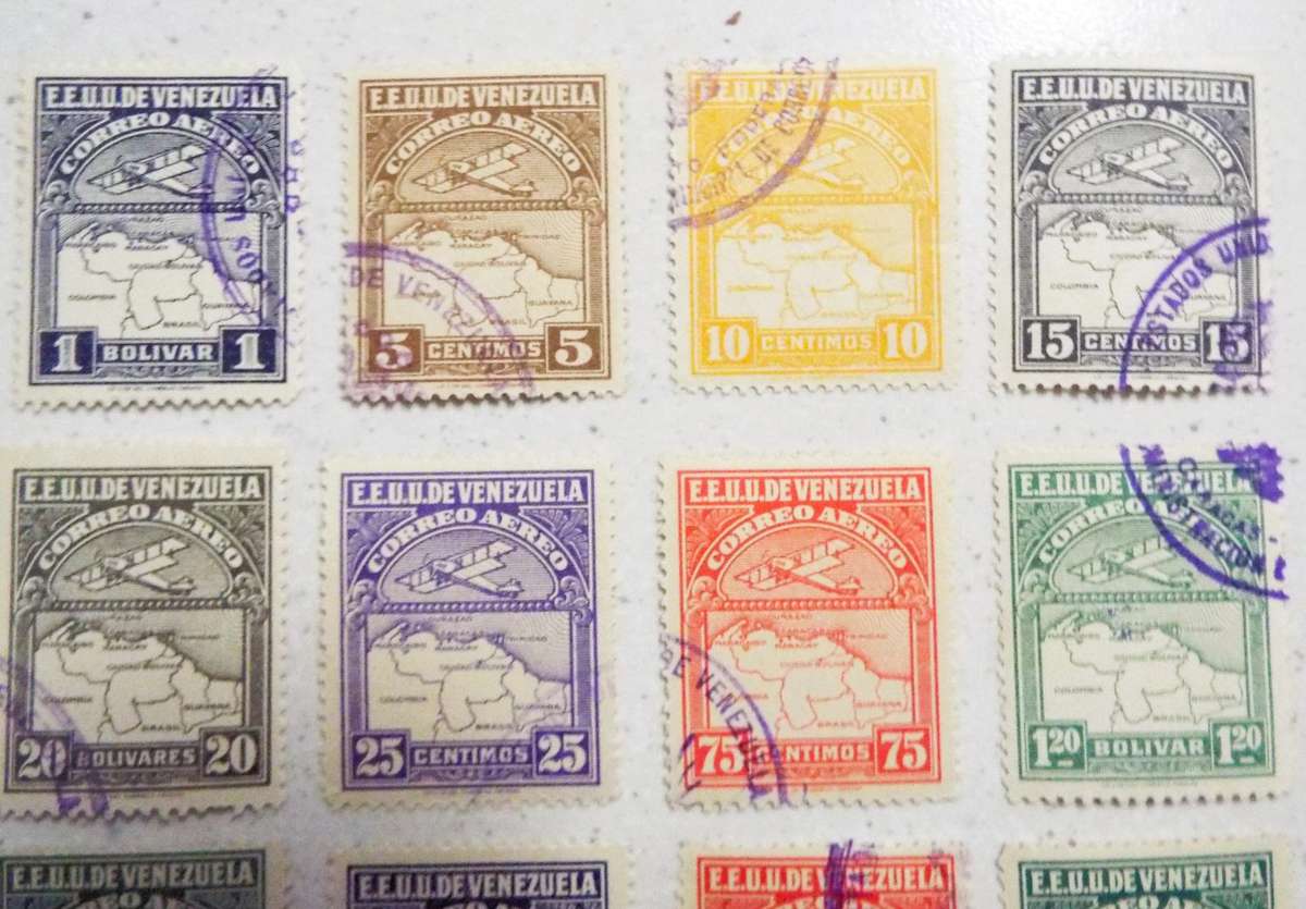 VENEZUELAN AIRMAIL STAMPS (LARGE SET )