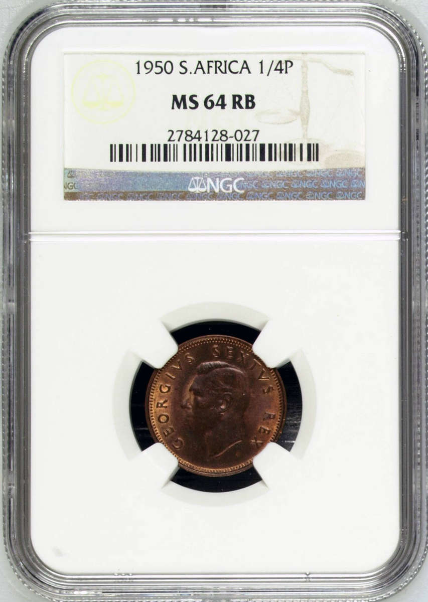 1950 NGC GRADED - FARTHINGS MS64 RED-BROWN / MS63 BROWN