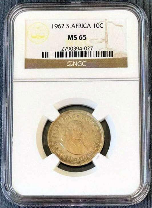 1962 R.S.A. First Decimal Set NGC MS Coins
