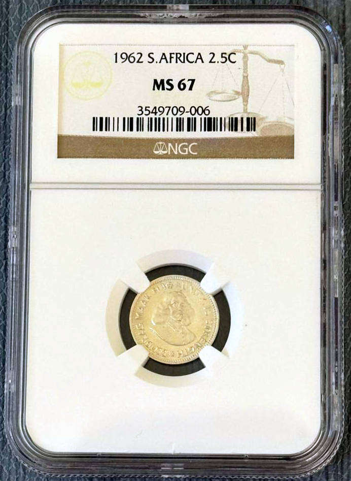 1962 R.S.A. First Decimal Set NGC MS Coins