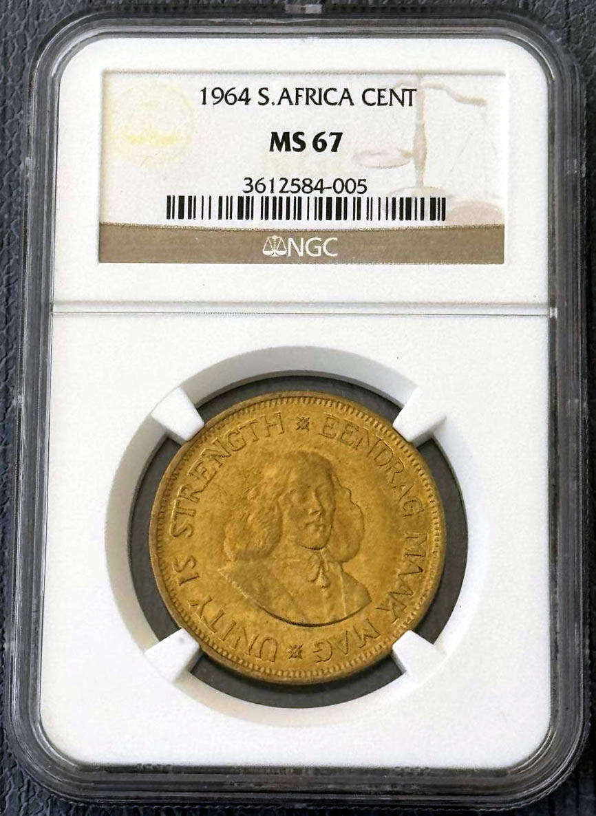 1964 One Cent NGC MS67