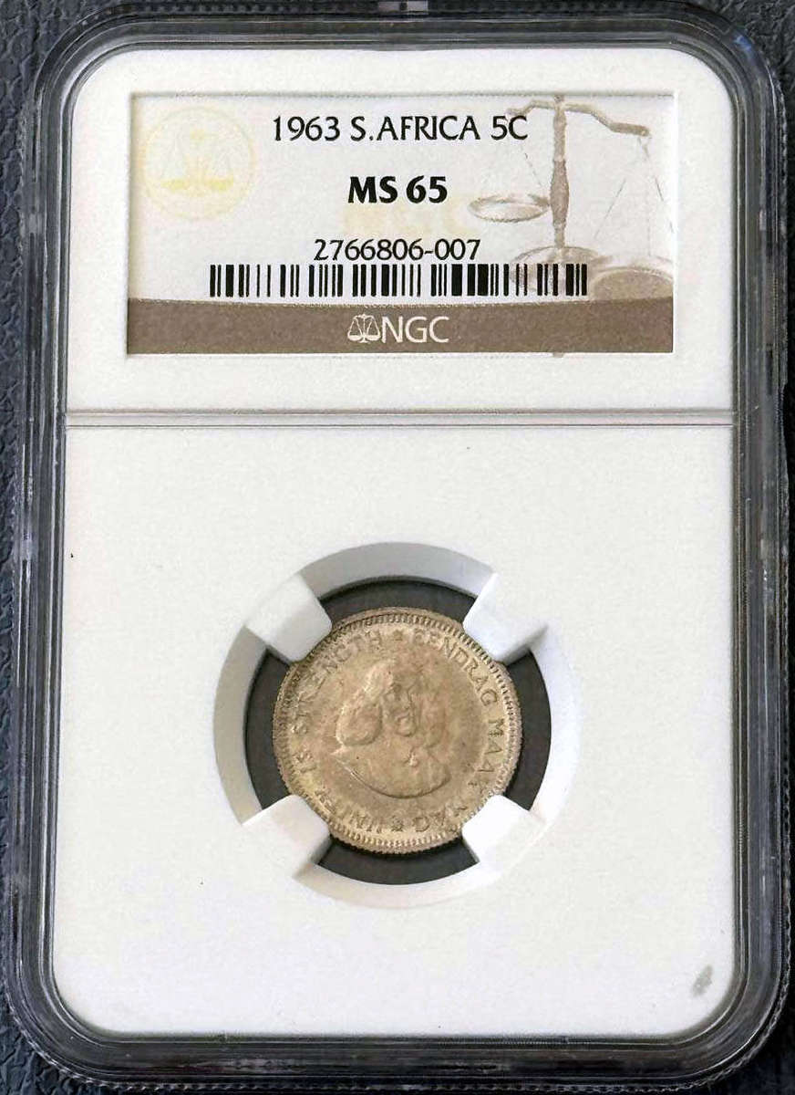 1963 Five Cents NGC MS65