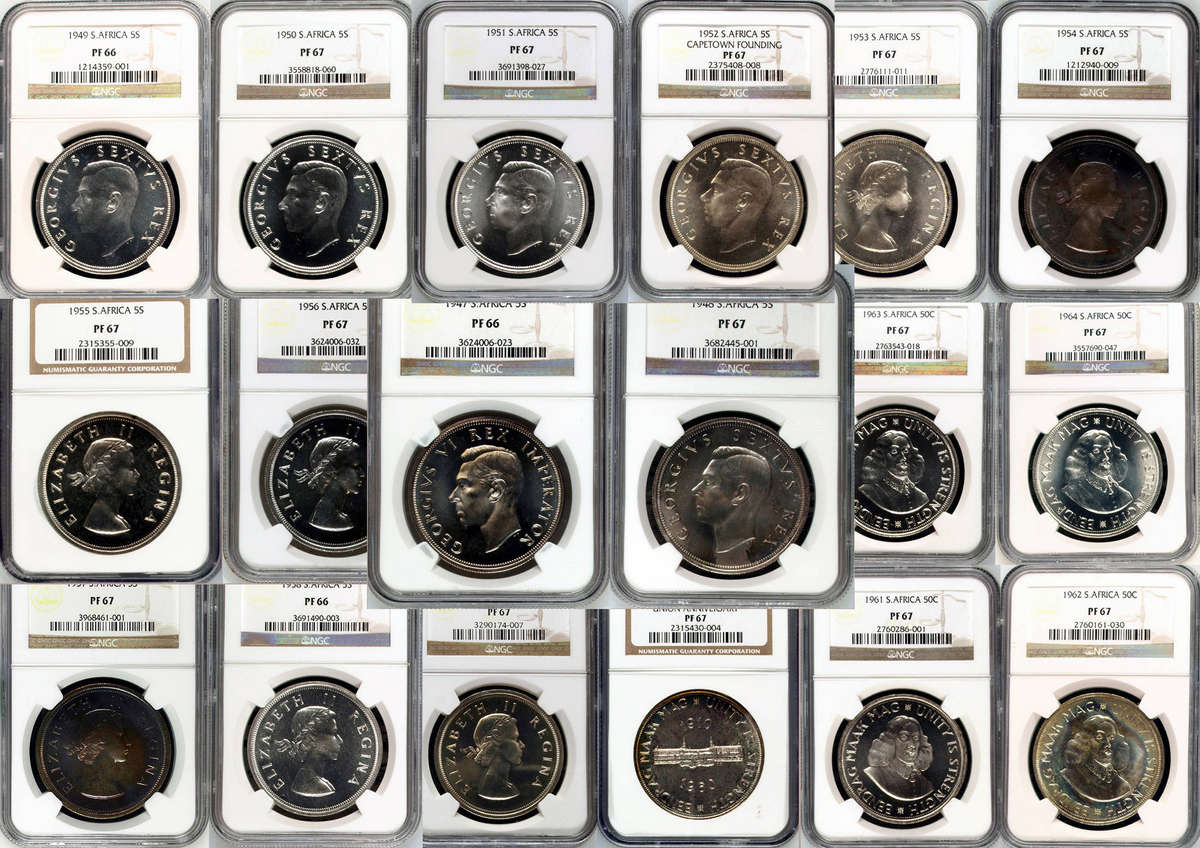 NGC Graded Proof Crown Set 1947-1964