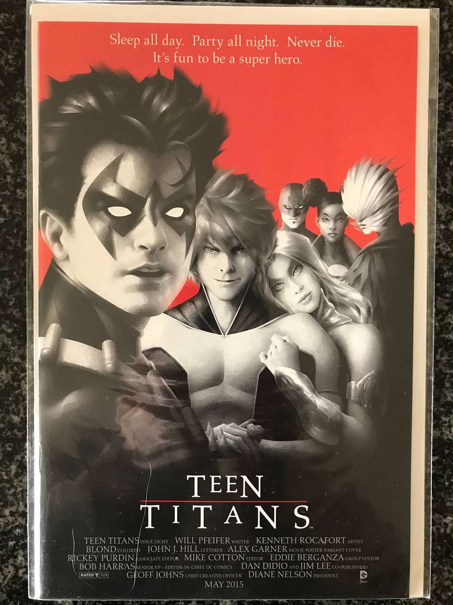 Teen Titans #8 Movie Poster Variant (NM - 2015) DC Comics