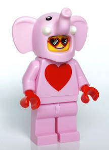 Love Elephant Lego BAM Valentine's Day Minifigure