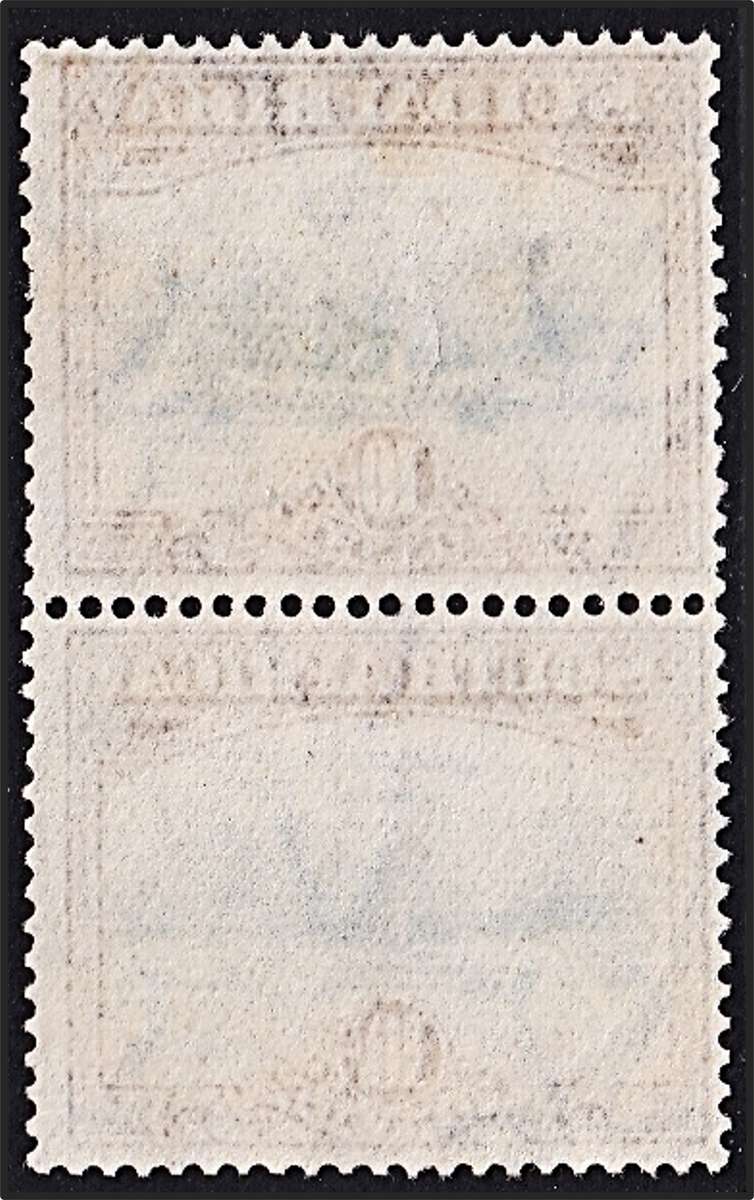 1927 Union 10/- VFU Vertical Pair - Nice Postmarking