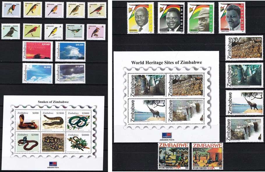 2005 Zimbabwe UMM(**) Year Issues & Minisheets - Some Very Scarce/Difficult