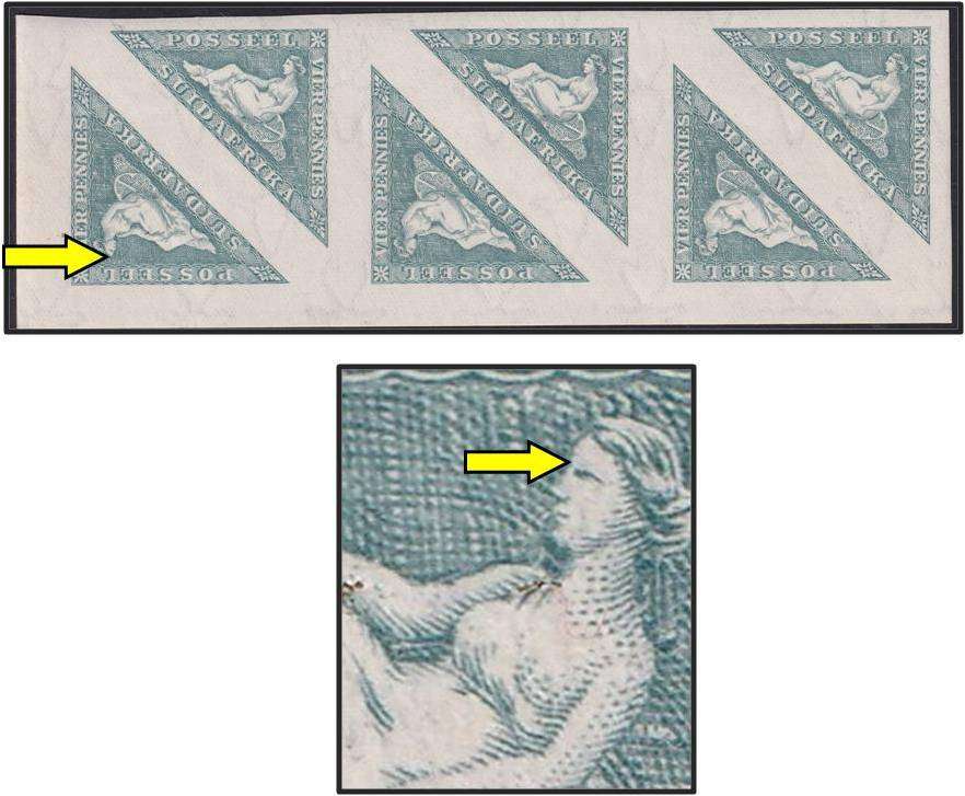 1926 Union SACC.32e UMM(**) Variety on Block of 6 - MISSING EYEBROW