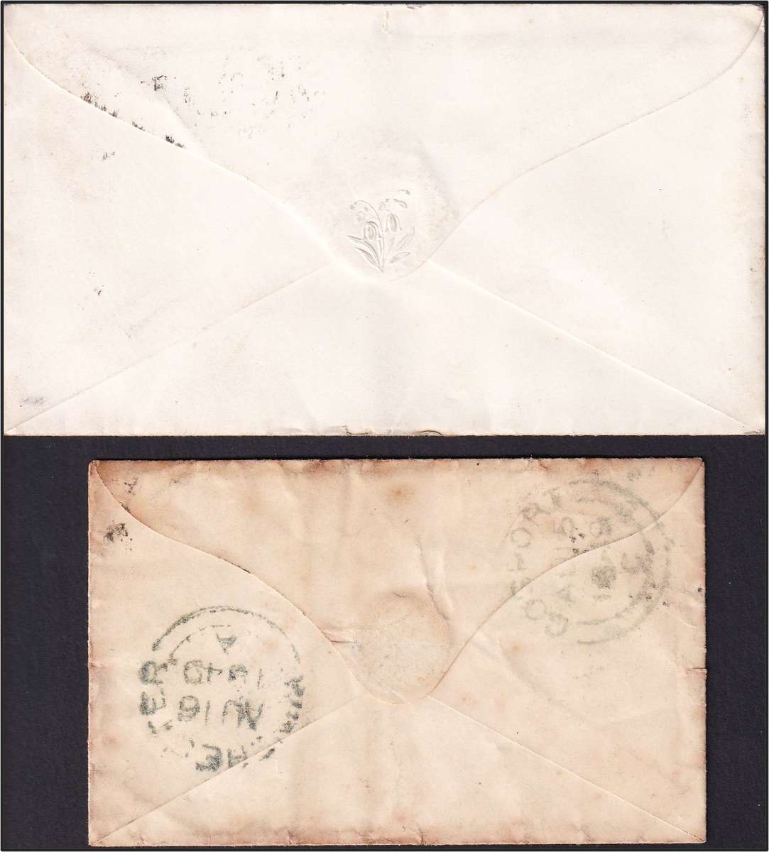 1d GB Reds Postal History Lot (x7) - Covers/Wrappers/Postmarking - SG.8/SG.17/SG.43