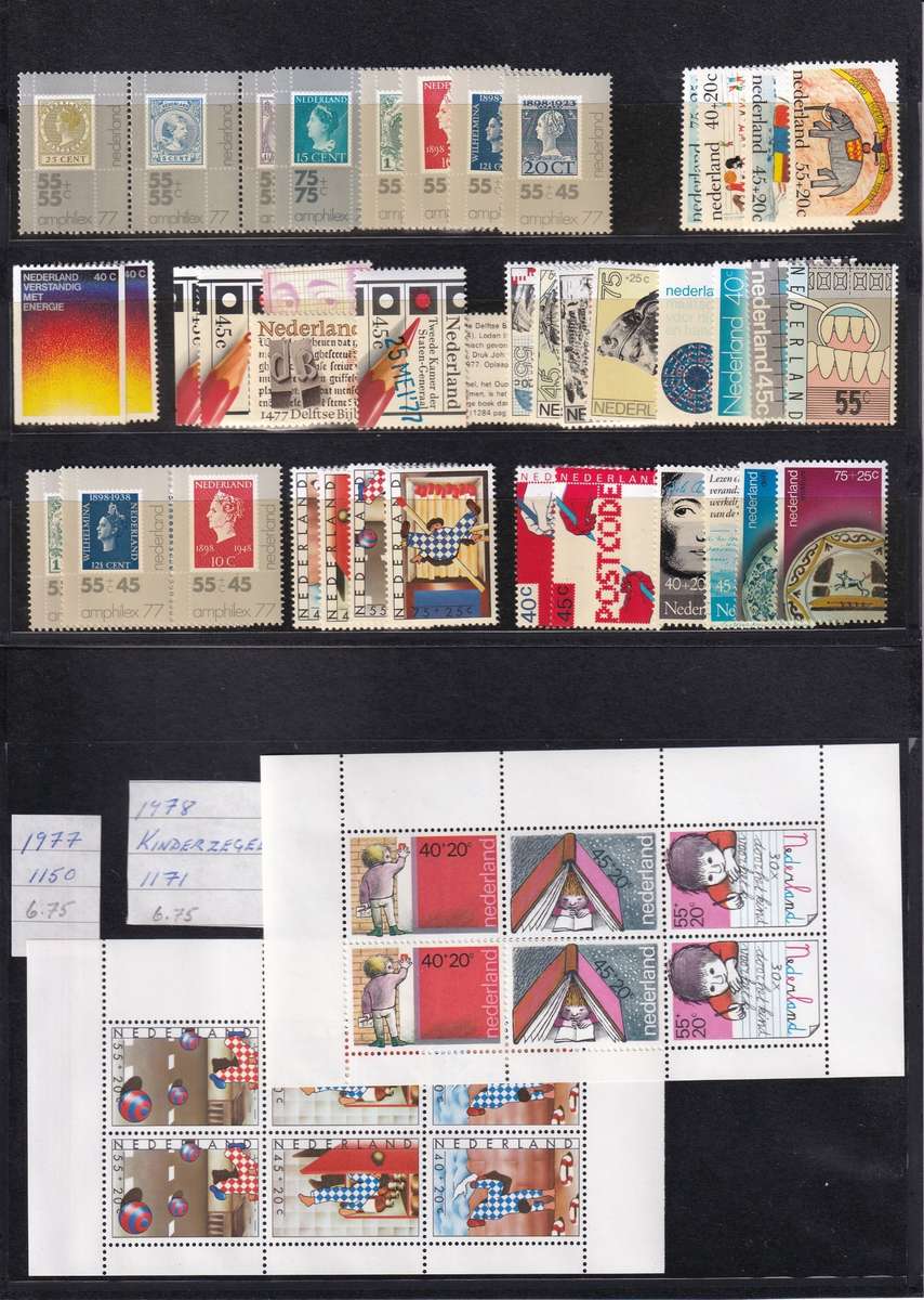1972-79 Netherlands UMM(**) Issues & Minisheets on Cards