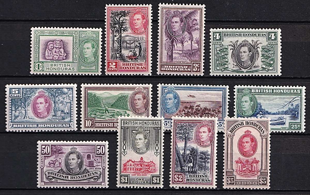 1938 Br. Honduras KGVI MM(*) Set of 12  @ CV  R3,100+