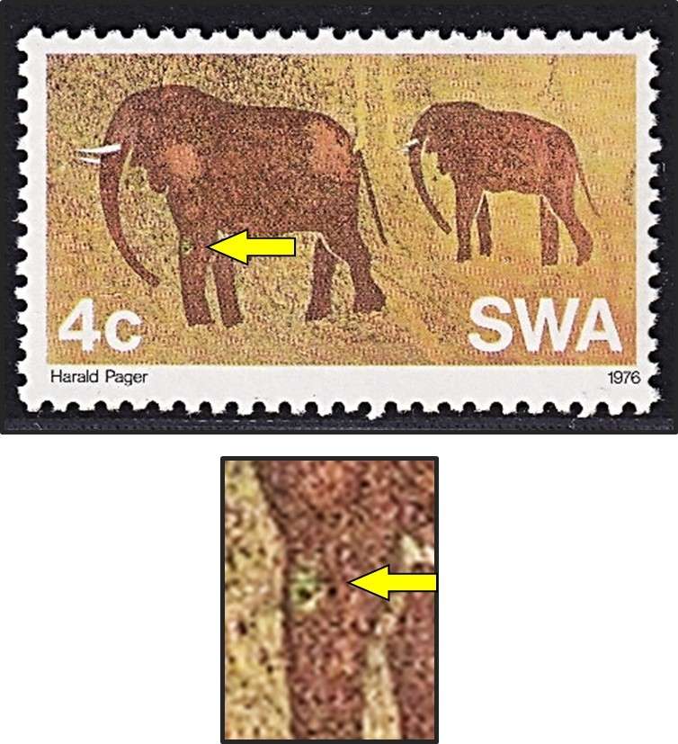 1976 SWA 4c UMM(**) CC.291 Variety - "8" on Front Leg - Rare