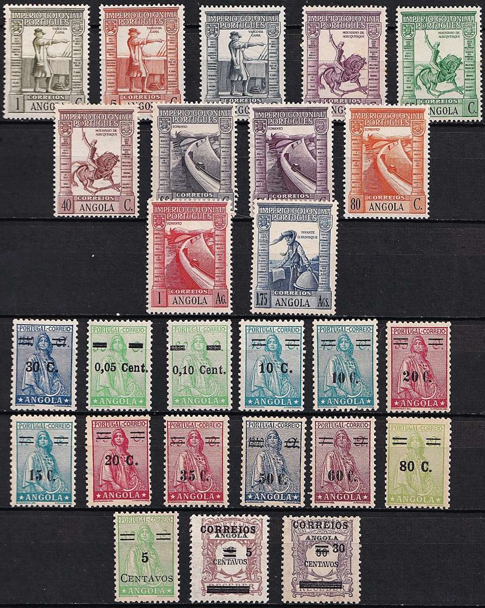 Large Early Angola MM/UMM Selection - Scarce Surchargess/Thematics - High Value Lot!