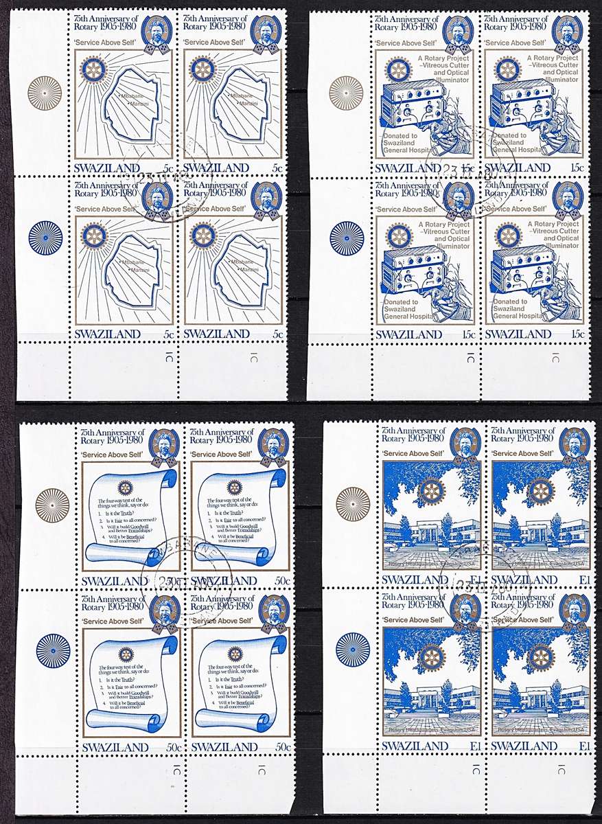 1980 Swaziland Rotary/London80/Fishes/Animals Sets in UMM & VFU Controls @ CV  R2,350+