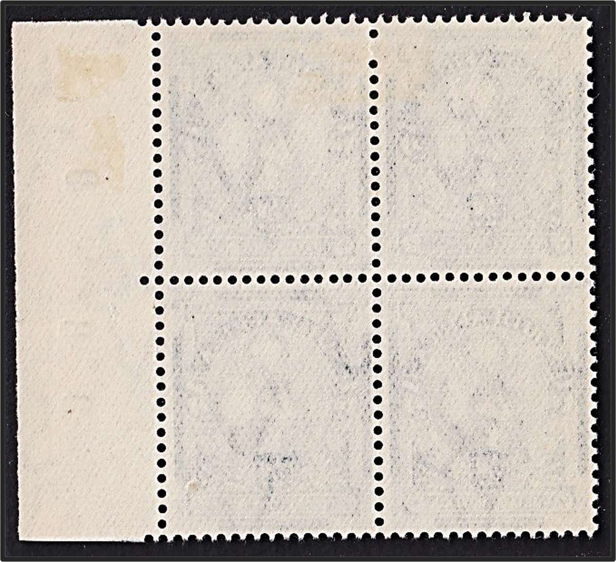 1936 Union ½d MM/UMM Positional Variety (CC.55d) - Green Oblique Line/Tag in Ear - RARE