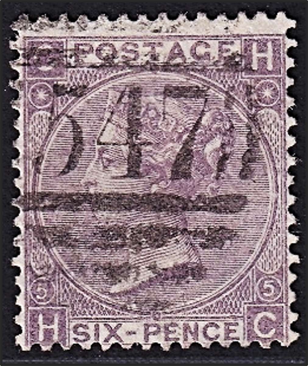 1865 Great Britain QV 6d Lilac, SG.96, Plate 6  @ CV  R4,100+