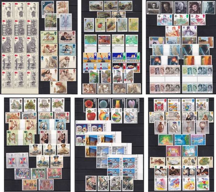 1984-1988 Great Britain Mint Sets & Scarce Gutter Pairs UMM(**)  @ CV  R3,850+