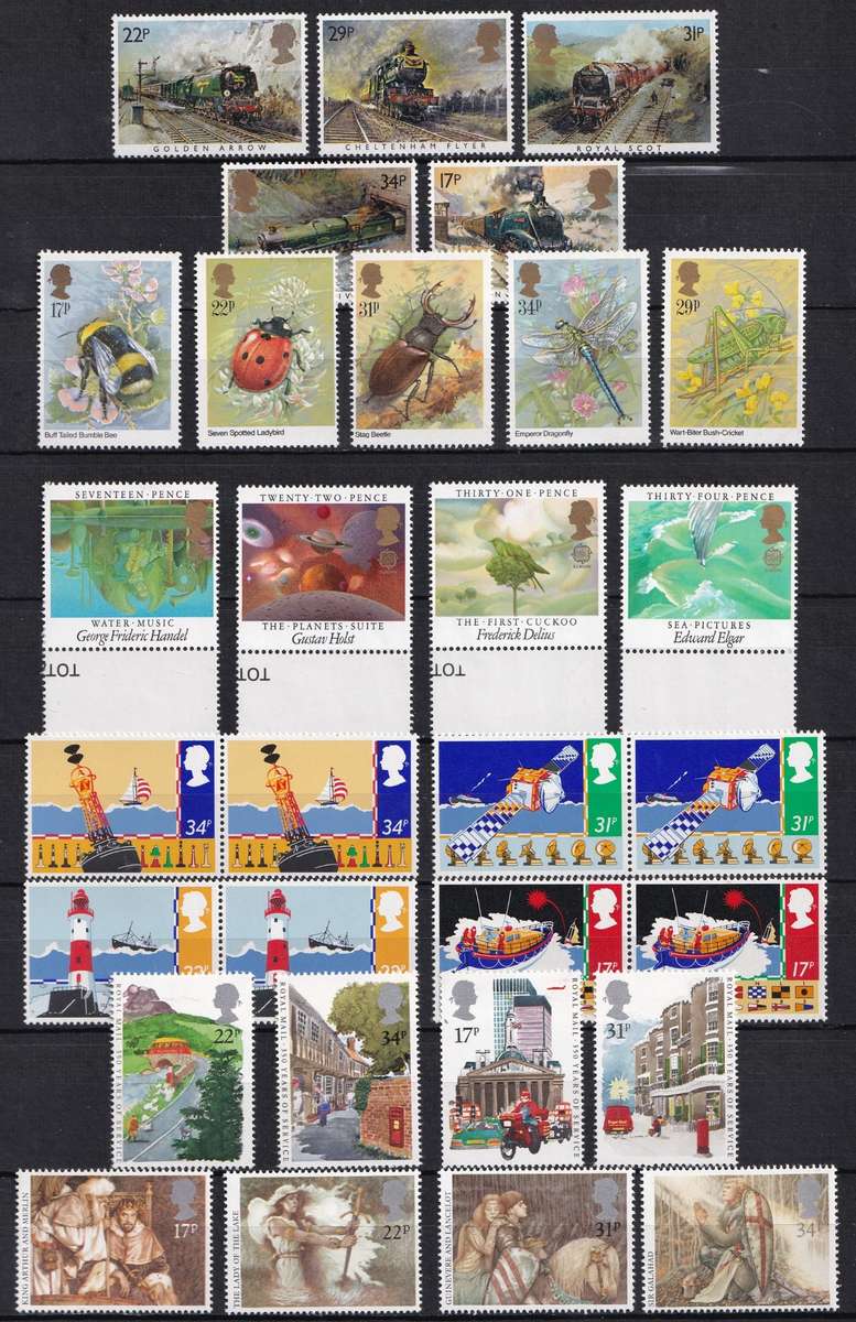 1984-1988 Great Britain Mint Sets & Scarce Gutter Pairs UMM(**)  @ CV  R3,850+